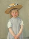Child in a straw hat by mary cassatt c1886