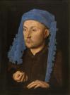 Jan van eyck ritratto copricapo blu
