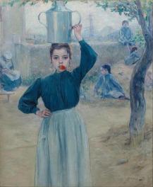 Adolfo Guiard the little village girl with red carnation