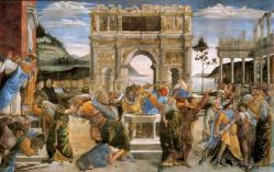 Botticcelli sandro the punishment of korah and the stoning of moses and aaron