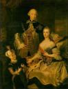 Pierre III, Catherine II et le futur Paul Ier par Anna Rosina Lisiewska, 1756