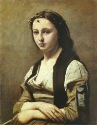 Corot femme a la perle 1869